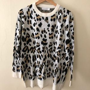MINKPINK Oversized Sweater Cheetah Print